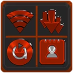 red orange icon pack android application logo